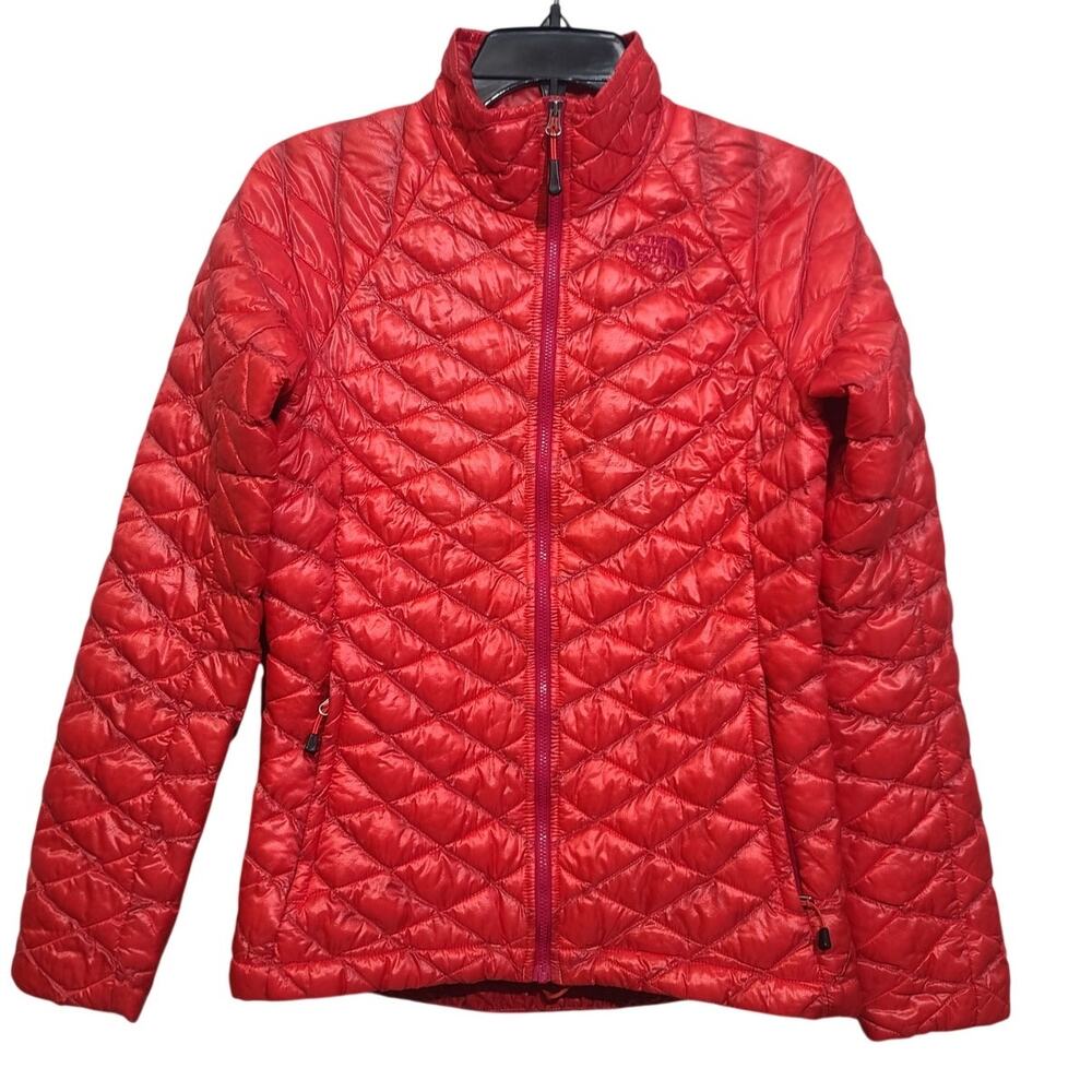 The North Face ThermoBall Jacket Women's XS Coral Orange GUC 600-Fill